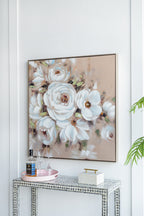 36" x 36" Square Framed Wall Art Flower Canvas Print