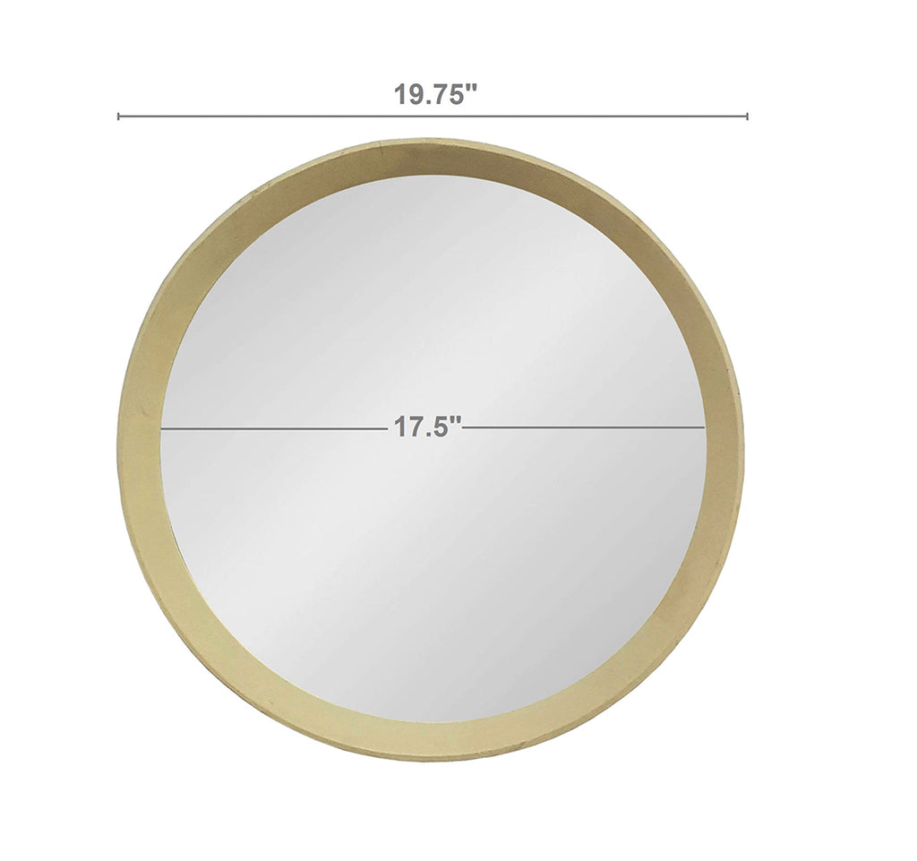 D20x1.5" Transitional Mango Wood Wall Mirror