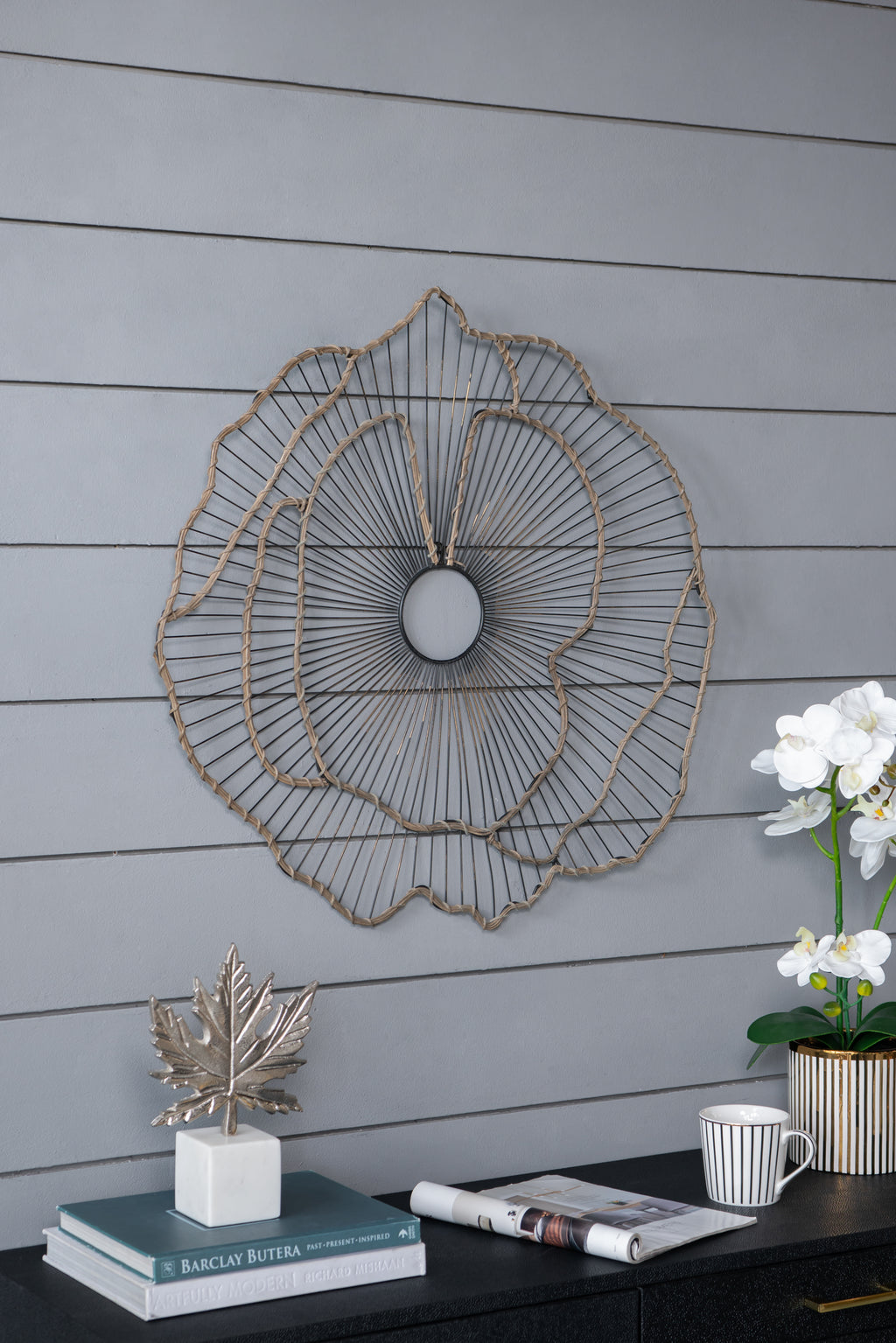 Set of 3 Metal Flowers Wall Decor