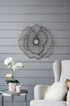 Set of 3 Metal Flowers Wall Decor