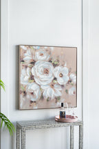 36" x 36" Square Framed Wall Art Flower Canvas Print