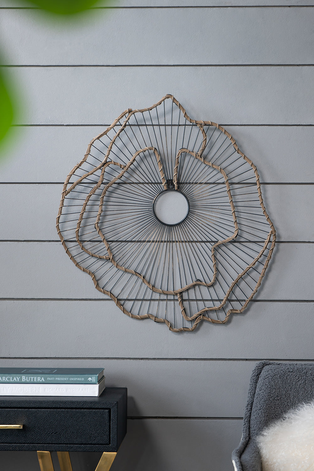 Set of 3 Metal Flowers Wall Decor