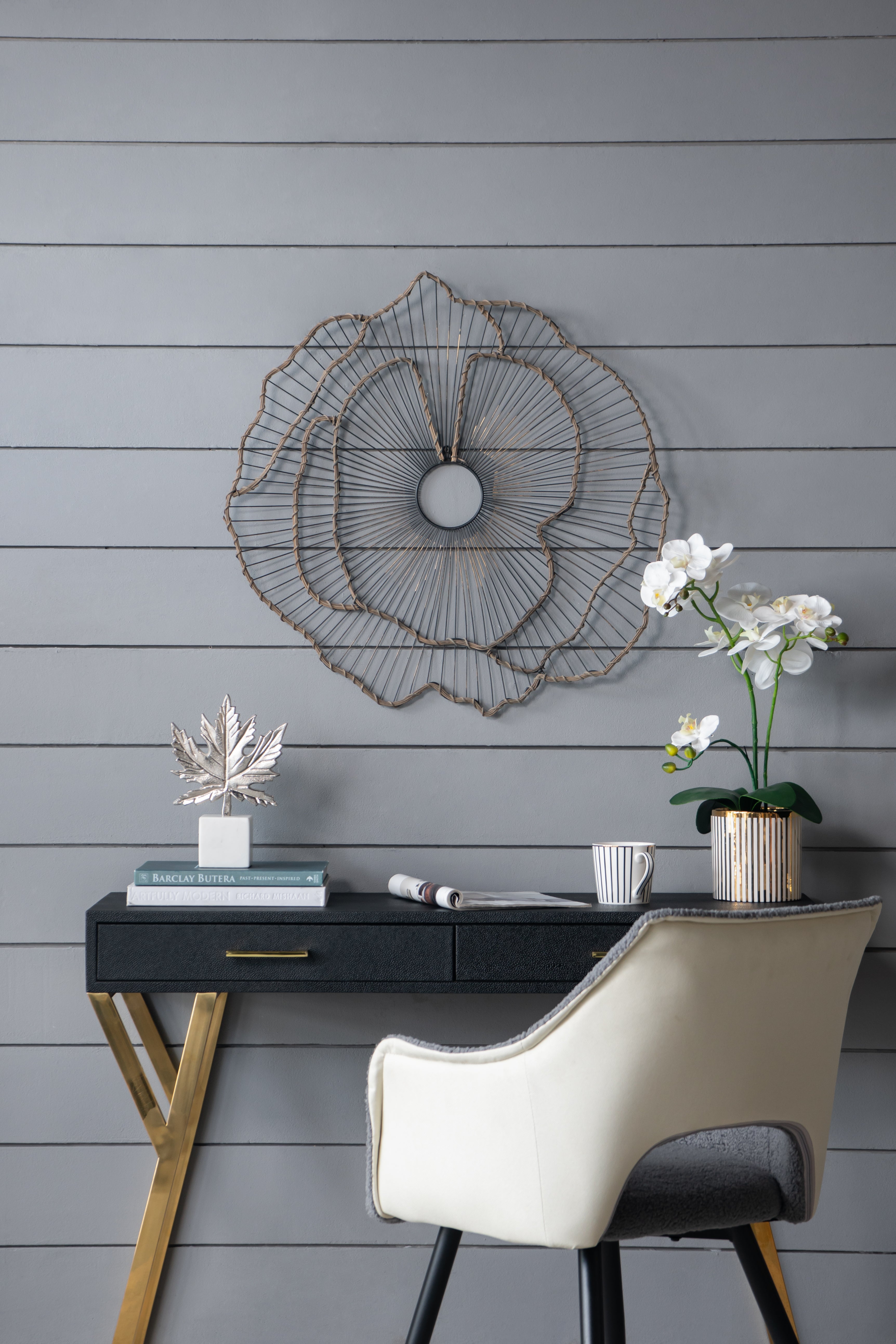 Set of 3 Metal Flowers Wall Decor