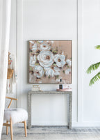 36" x 36" Square Framed Wall Art Flower Canvas Print