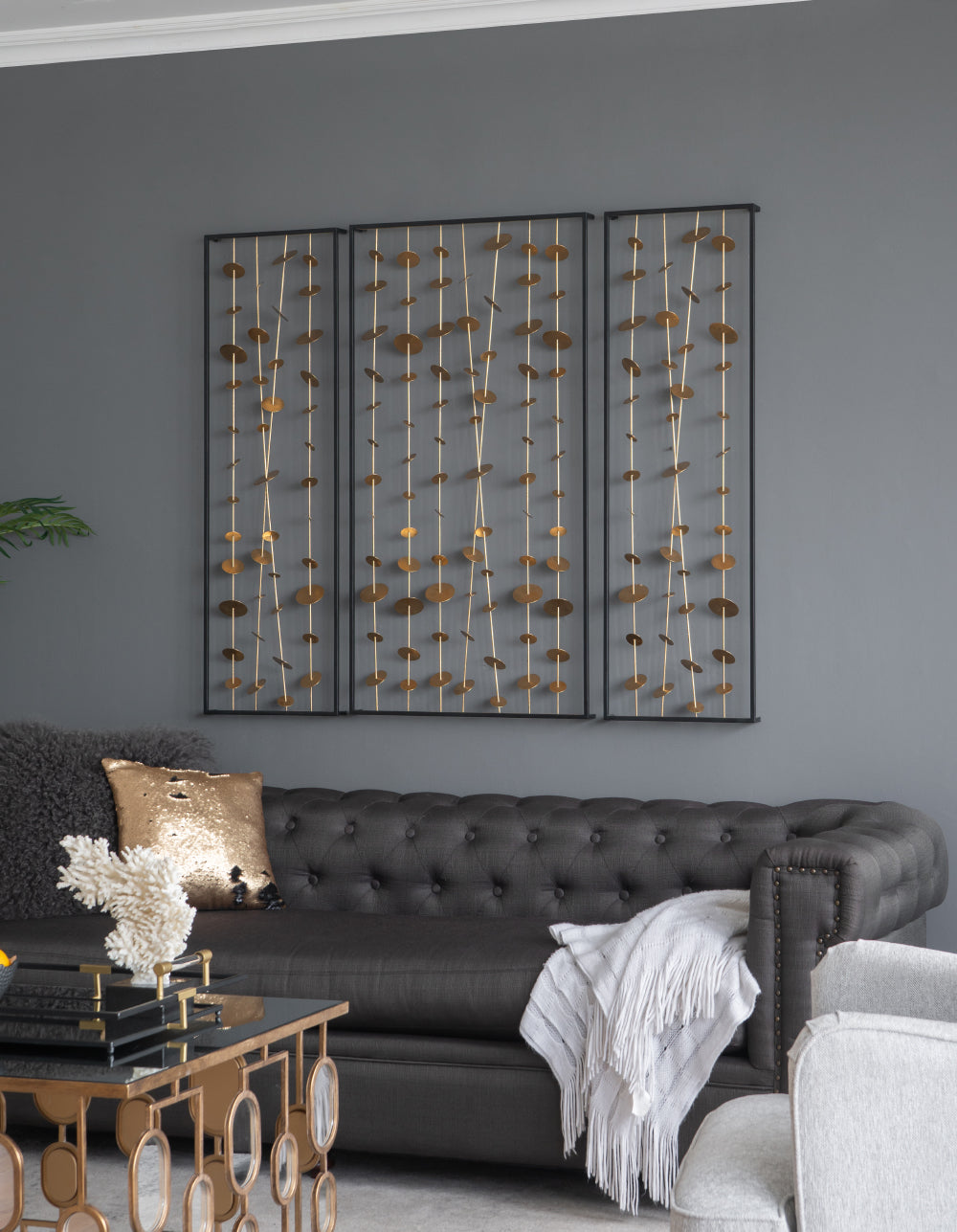 Set of 3 Metal Decorative Wall Art