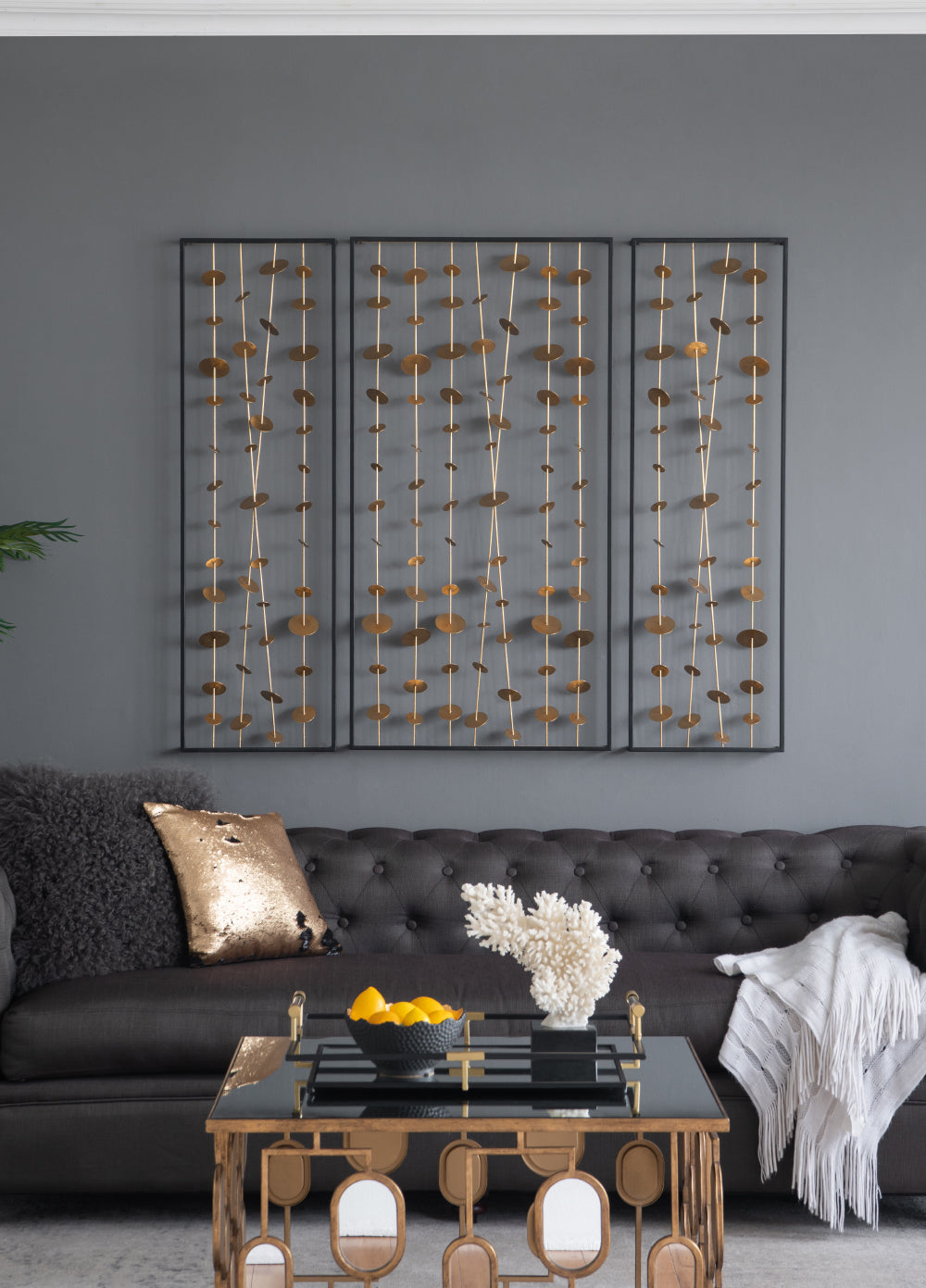 Set of 3 Metal Decorative Wall Art