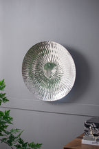 Silver Textured Oversized Disc Wall Decor Set of 3