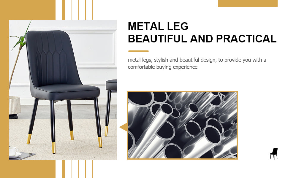 Black Dining Chairs and Living Room Chairs Set