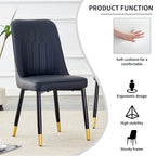Black Dining Chairs and Living Room Chairs Set