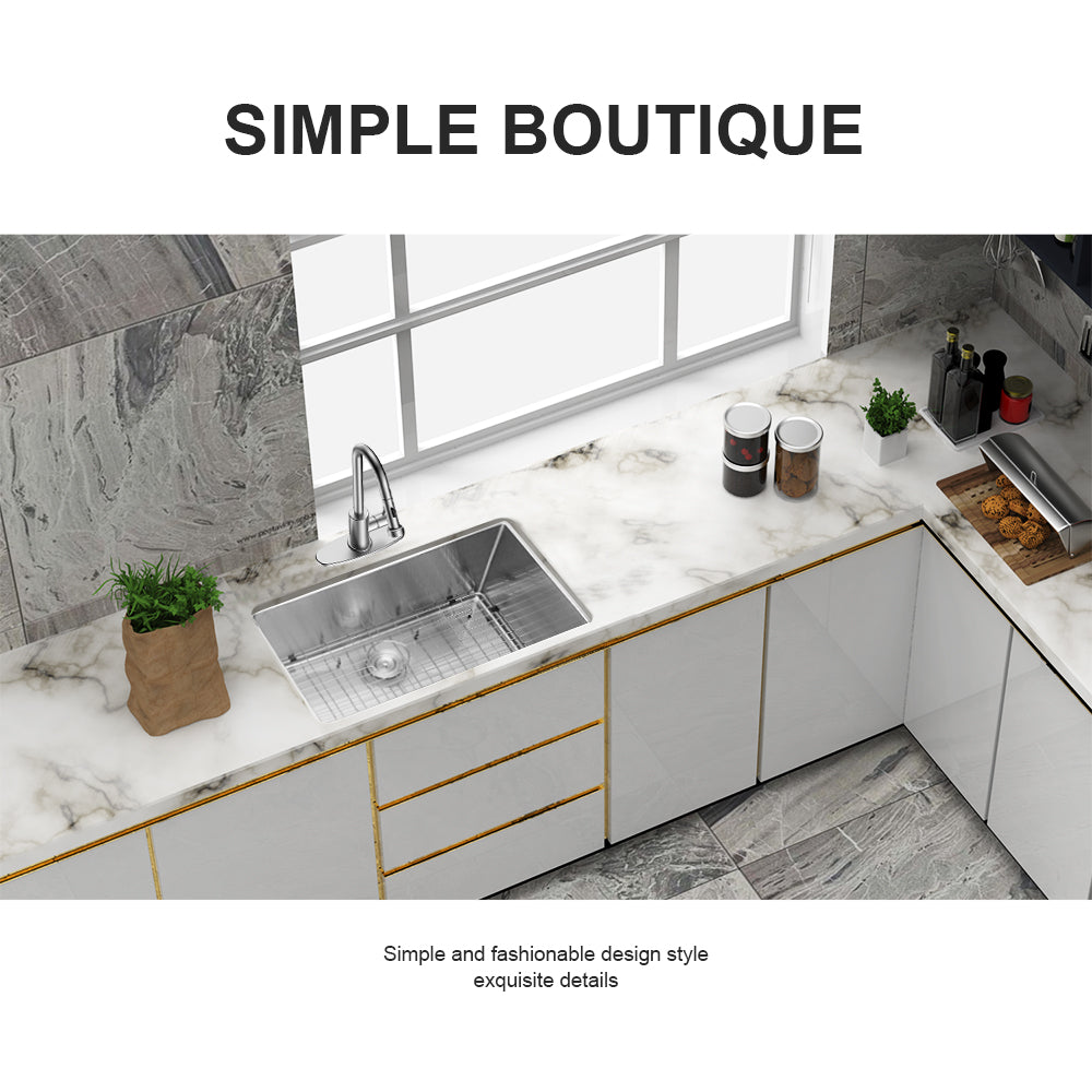 30 Inch Undermount Stainless Steel Kitchen Sink