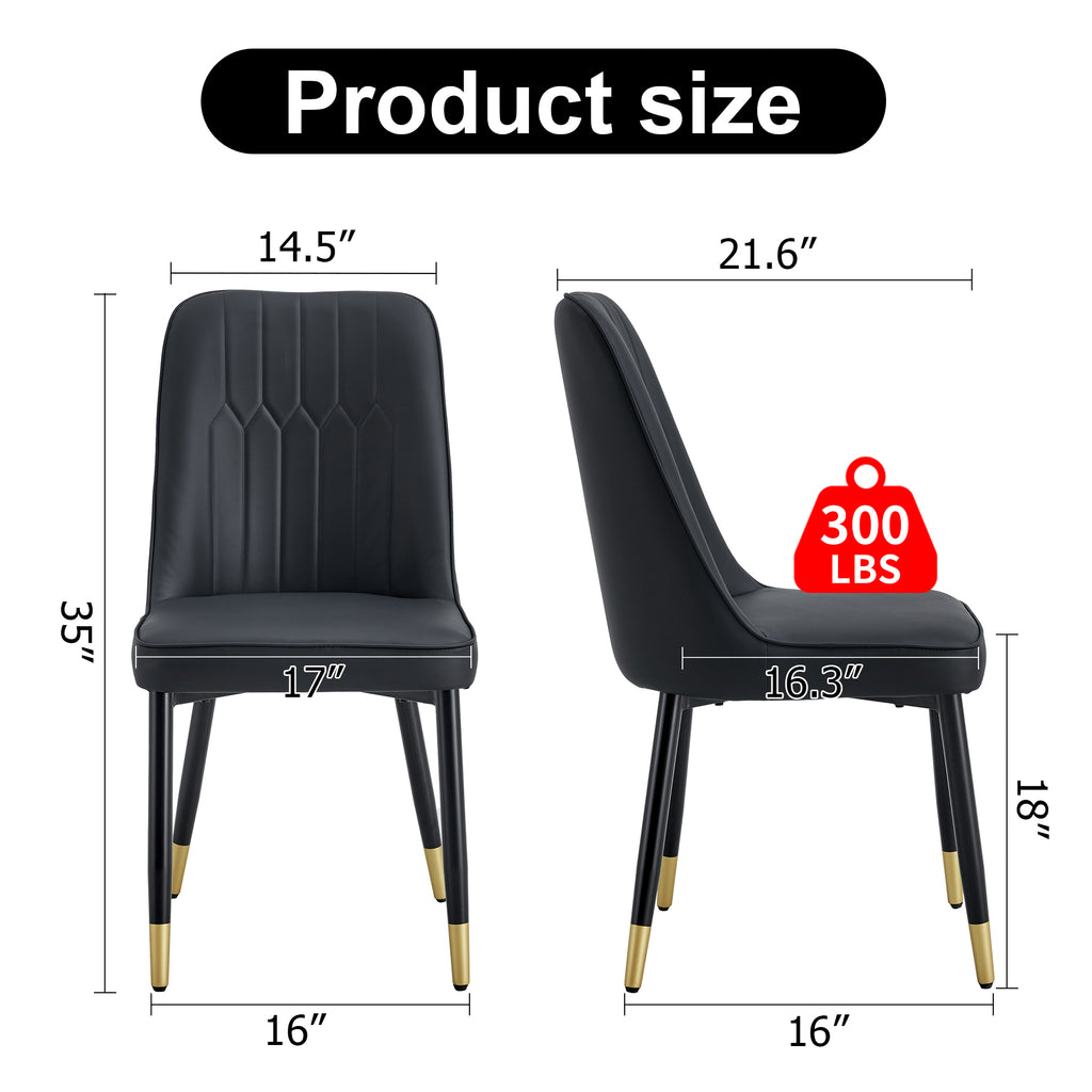 Black Dining Chairs and Living Room Chairs Set