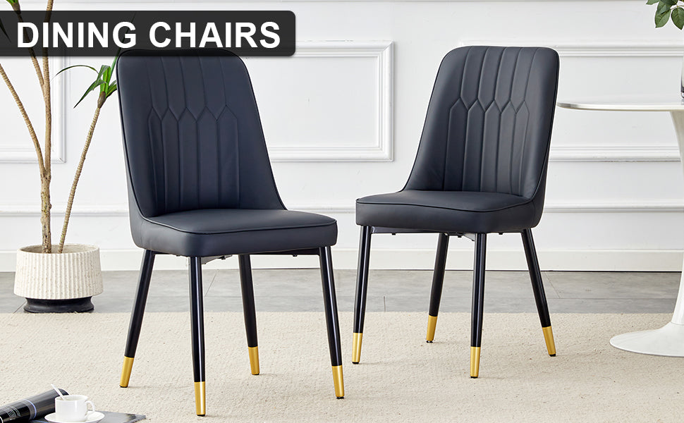 Black Dining Chairs and Living Room Chairs Set