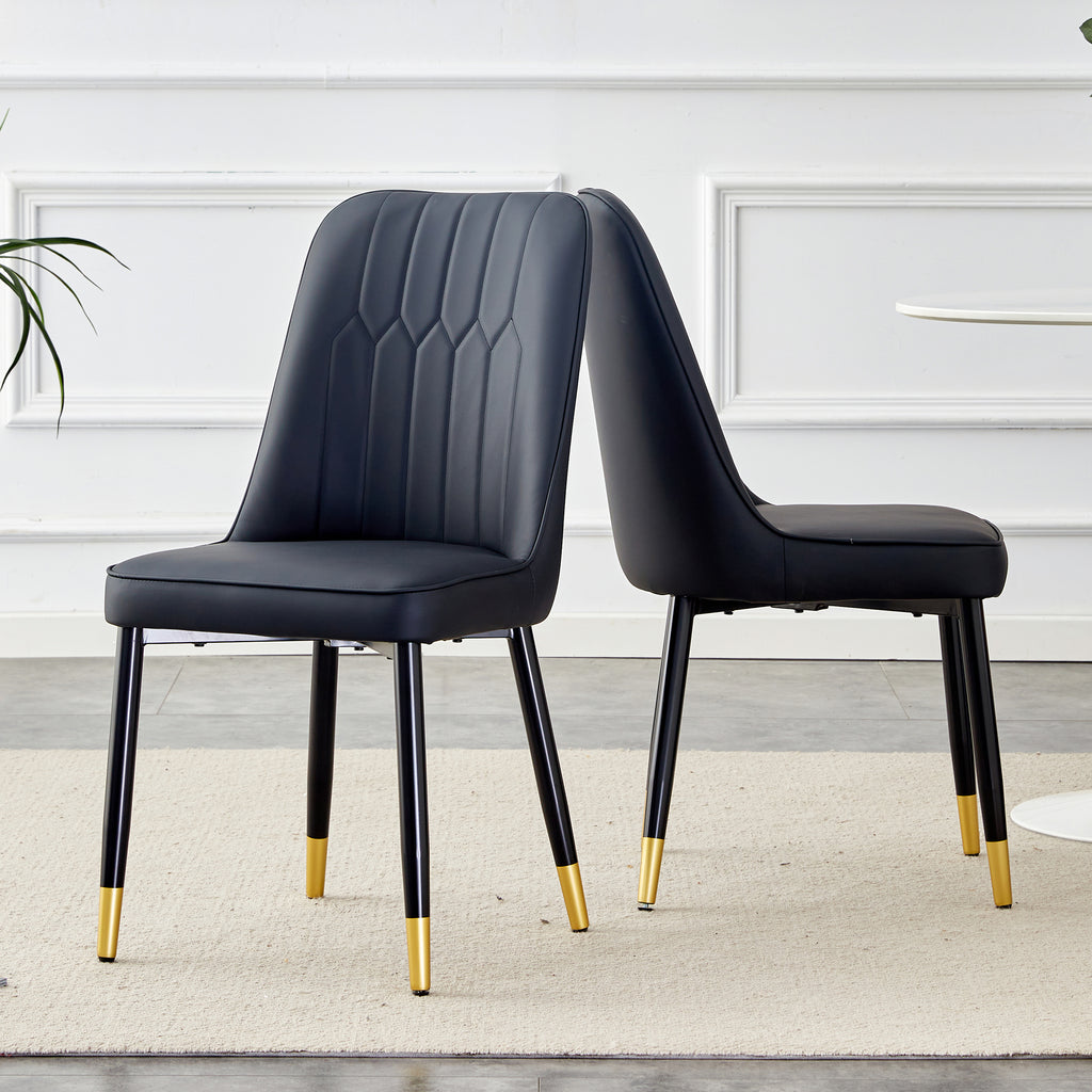 Black Dining Chairs and Living Room Chairs Set