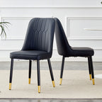 Black Dining Chairs and Living Room Chairs Set