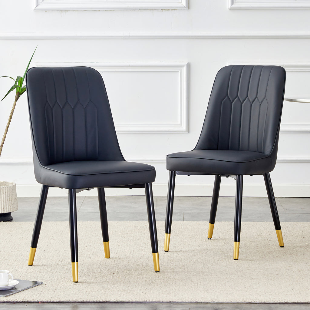 Black Dining Chairs and Living Room Chairs Set
