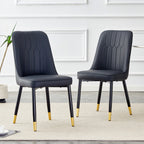Black Dining Chairs and Living Room Chairs Set