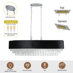 39" Modern Crystal Chandelier