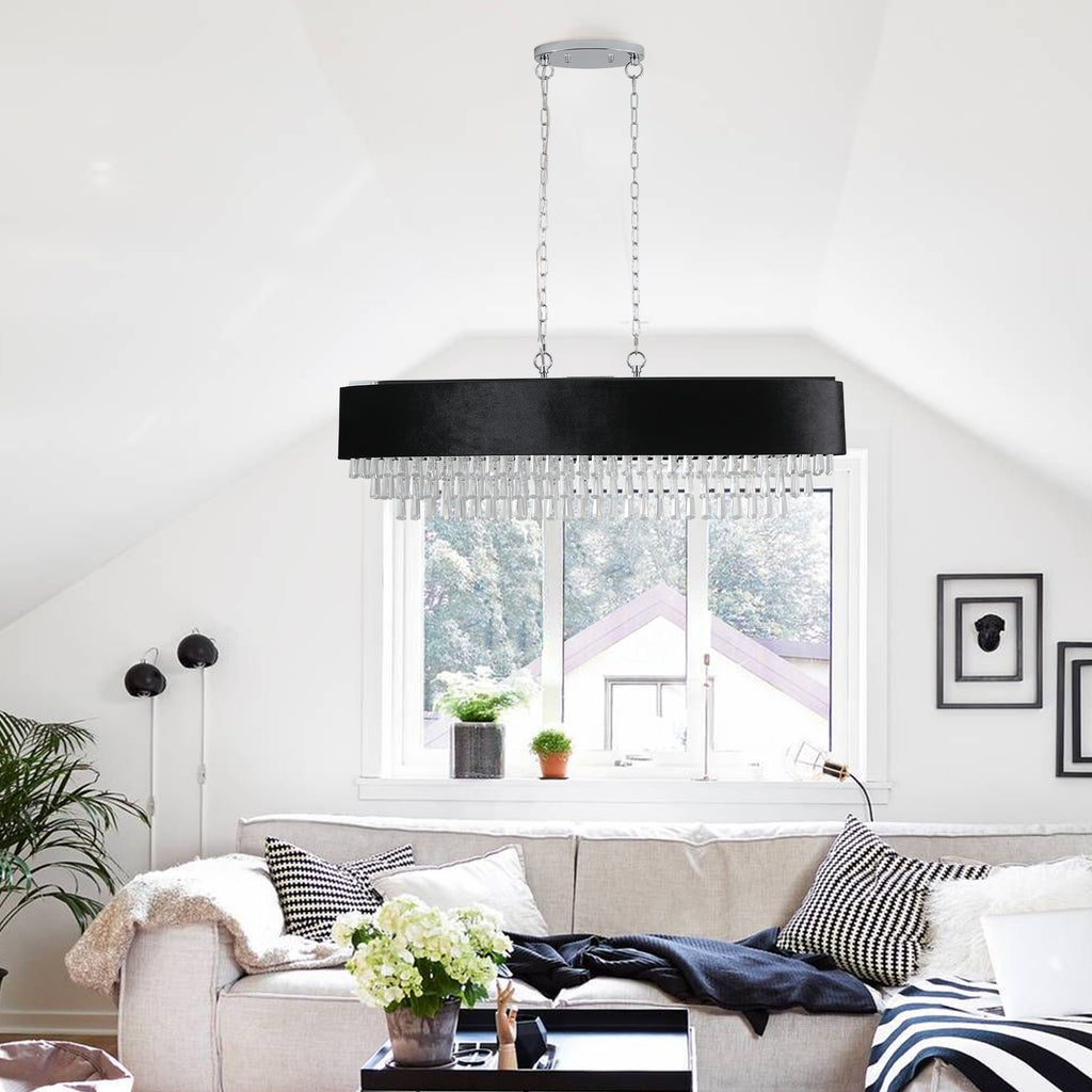 39" Modern Crystal Chandelier