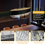 39" Modern Crystal Chandelier