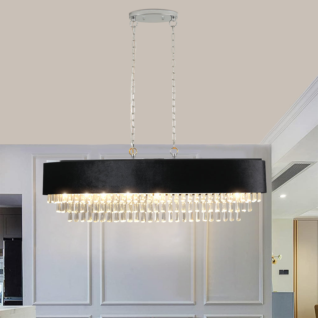 39" Modern Crystal Chandelier
