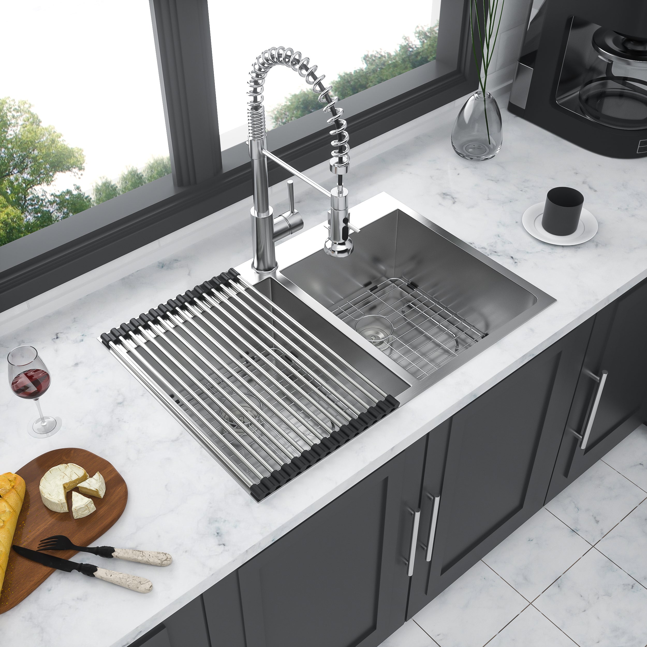 Double Bowl (50/50) Drop In Sink - Stainless Steel