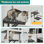 3-Tier Wooden Outdoor & Indoor Cat House