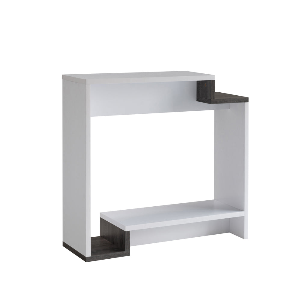 Contemporary Console Table With Two Open Shelves