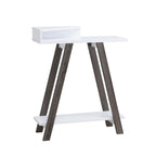 Contemporary Two Toned Console Table with Two Shelves
