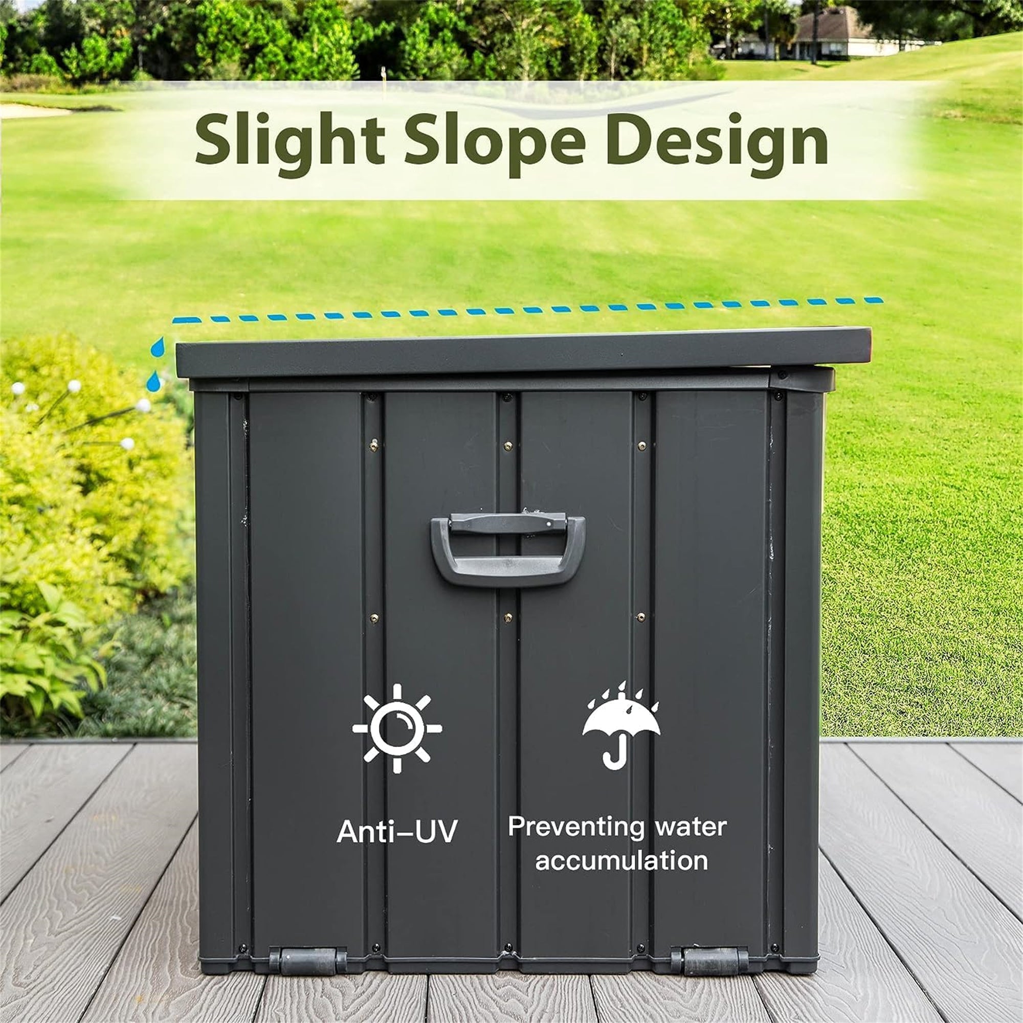 160 Gallon Outdoor Storage Deck Box Waterproof