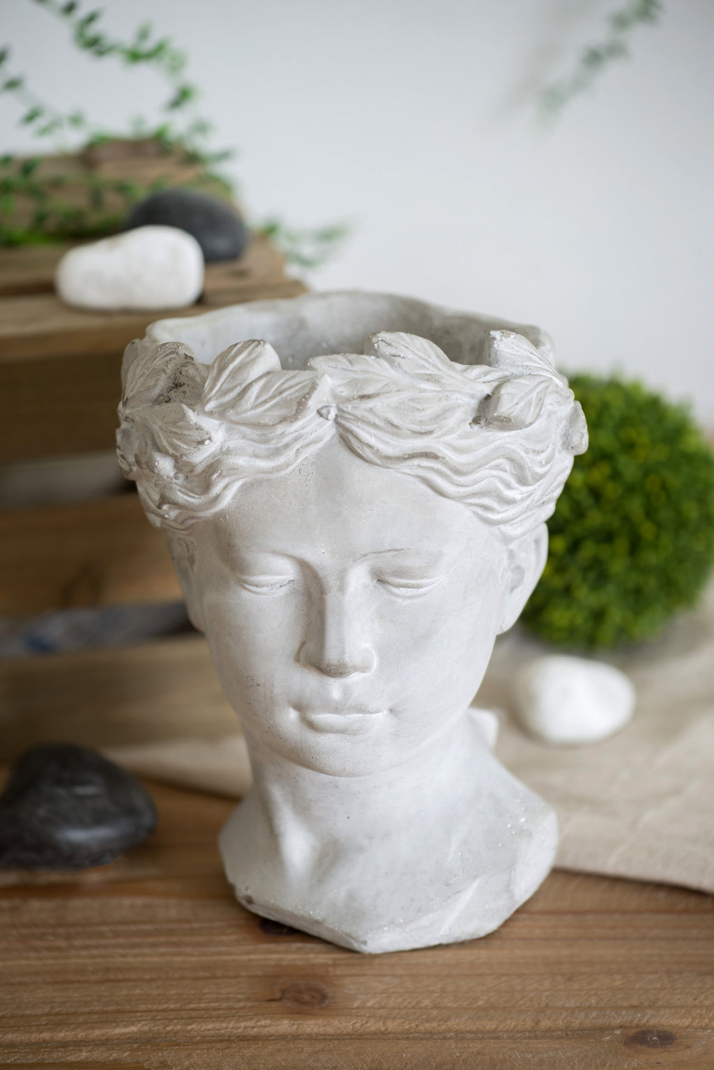 Greek Style Cement Head Planter