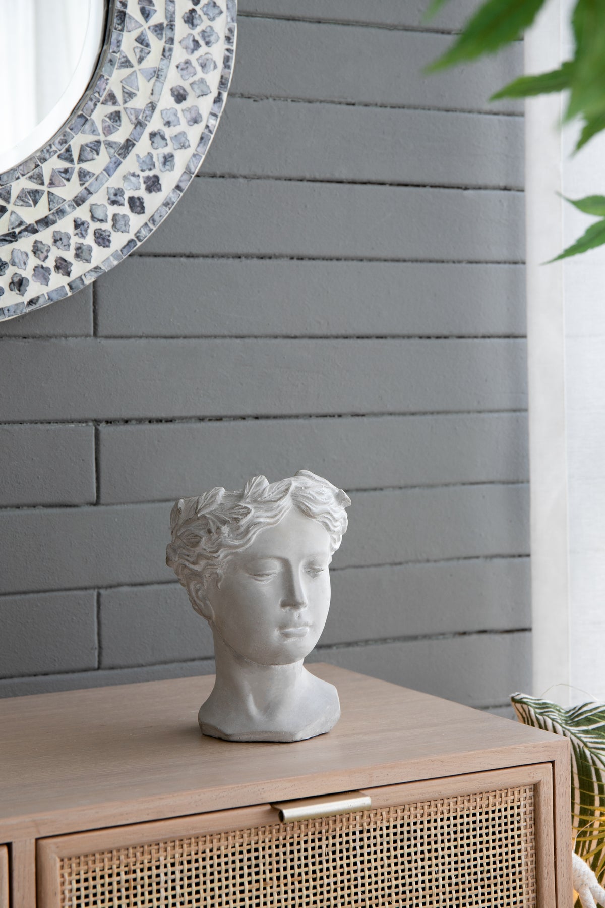 Greek Style Cement Head Planter