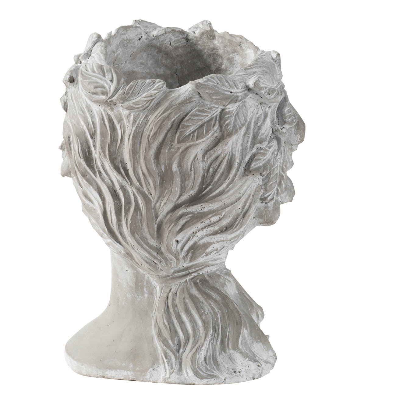 Cement Bust Wall Planter - Indoor Outdoor Home Garden Decor