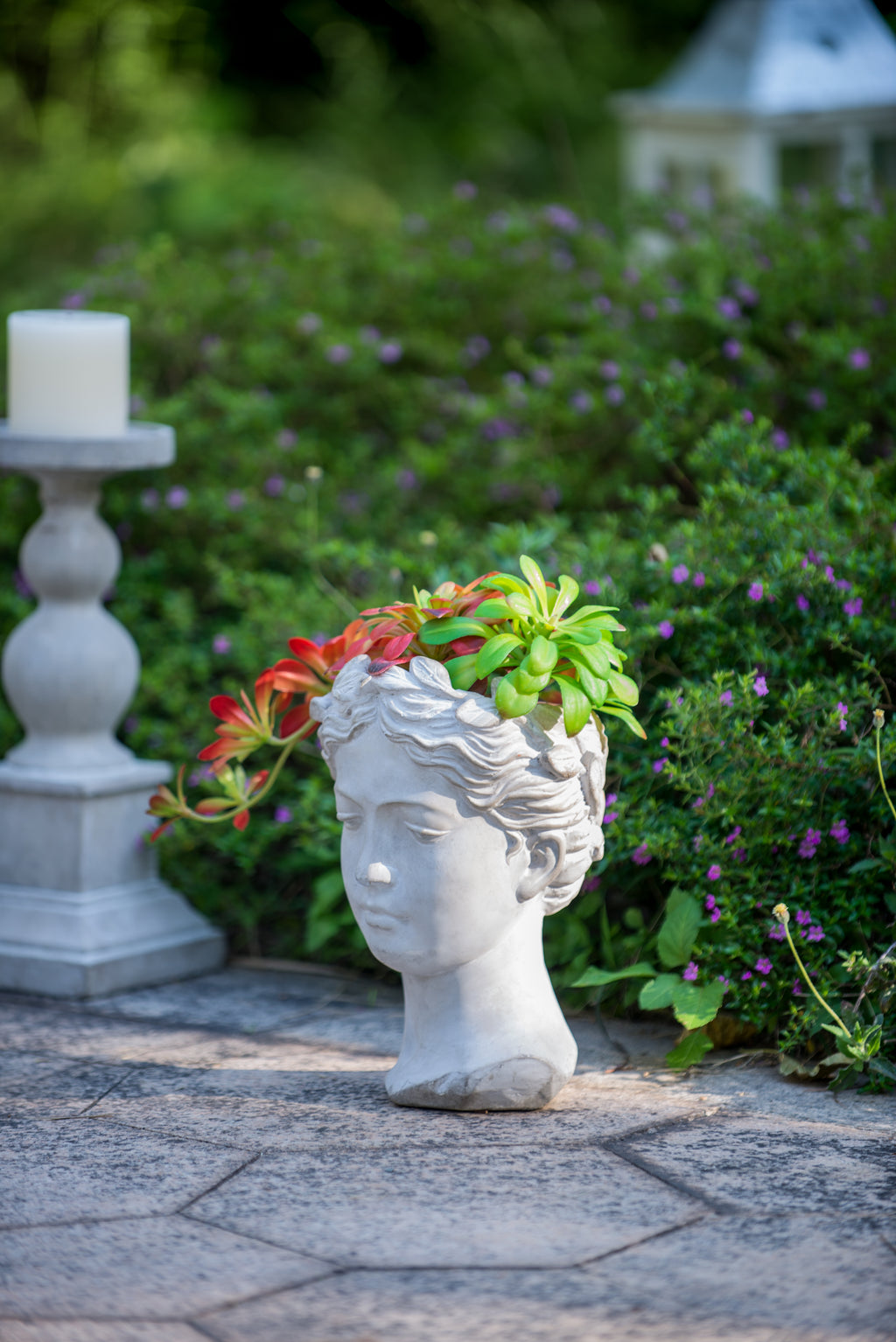 Greek Style Cement Head Planter