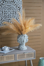 Cement Bust Wall Planter - Indoor Outdoor Home Garden Decor