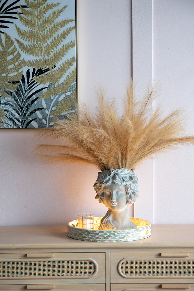 Cement Bust Wall Planter - Indoor Outdoor Home Garden Decor