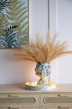 Cement Bust Wall Planter - Indoor Outdoor Home Garden Decor