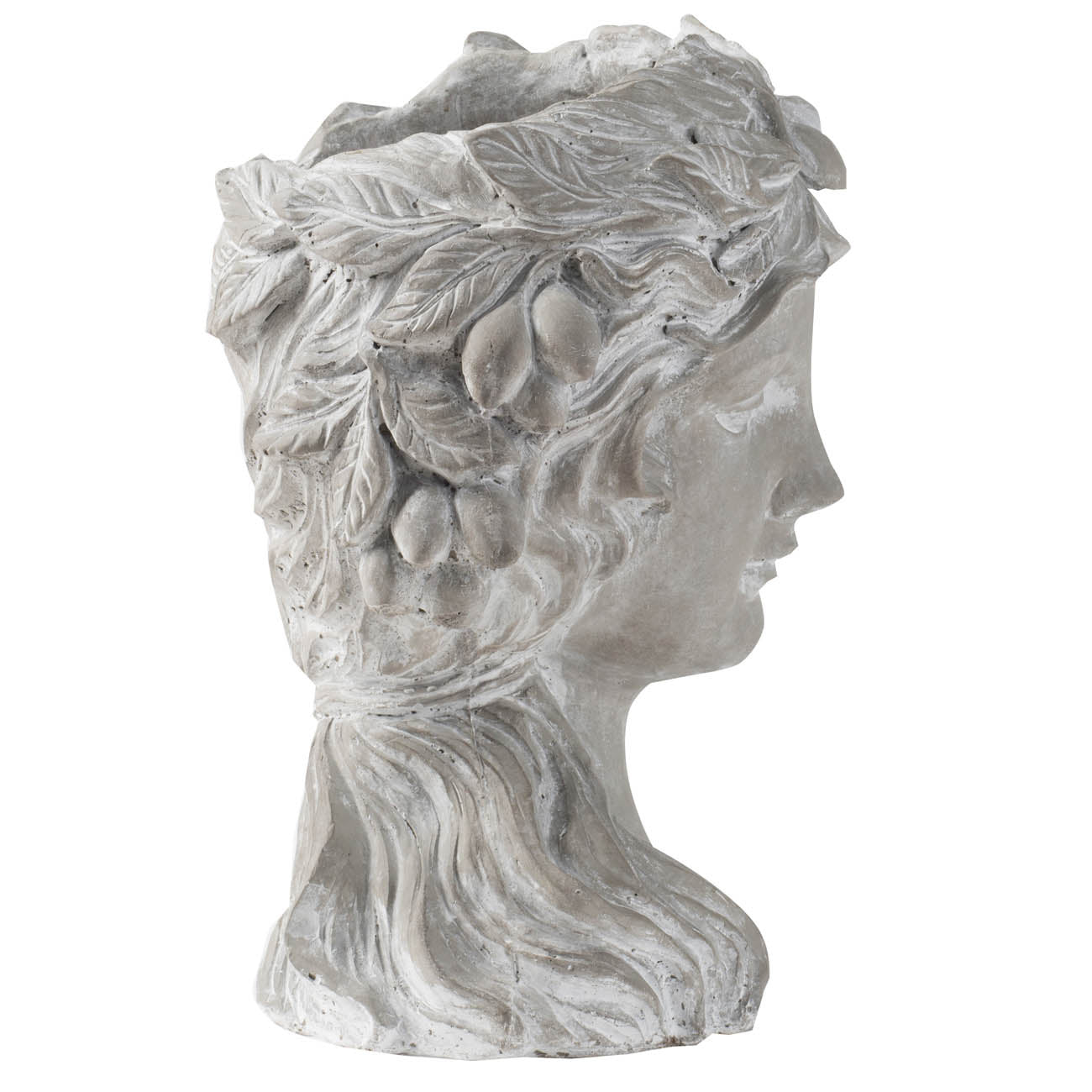 Cement Bust Wall Planter - Indoor Outdoor Home Garden Decor