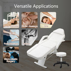 Massage Salon Tattoo Chair with Two Trays and Hydraulic Stool