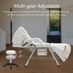 Massage Salon Tattoo Chair with Two Trays and Hydraulic Stool