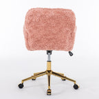 A&A Furniture Office Chair with Golden Metal Base