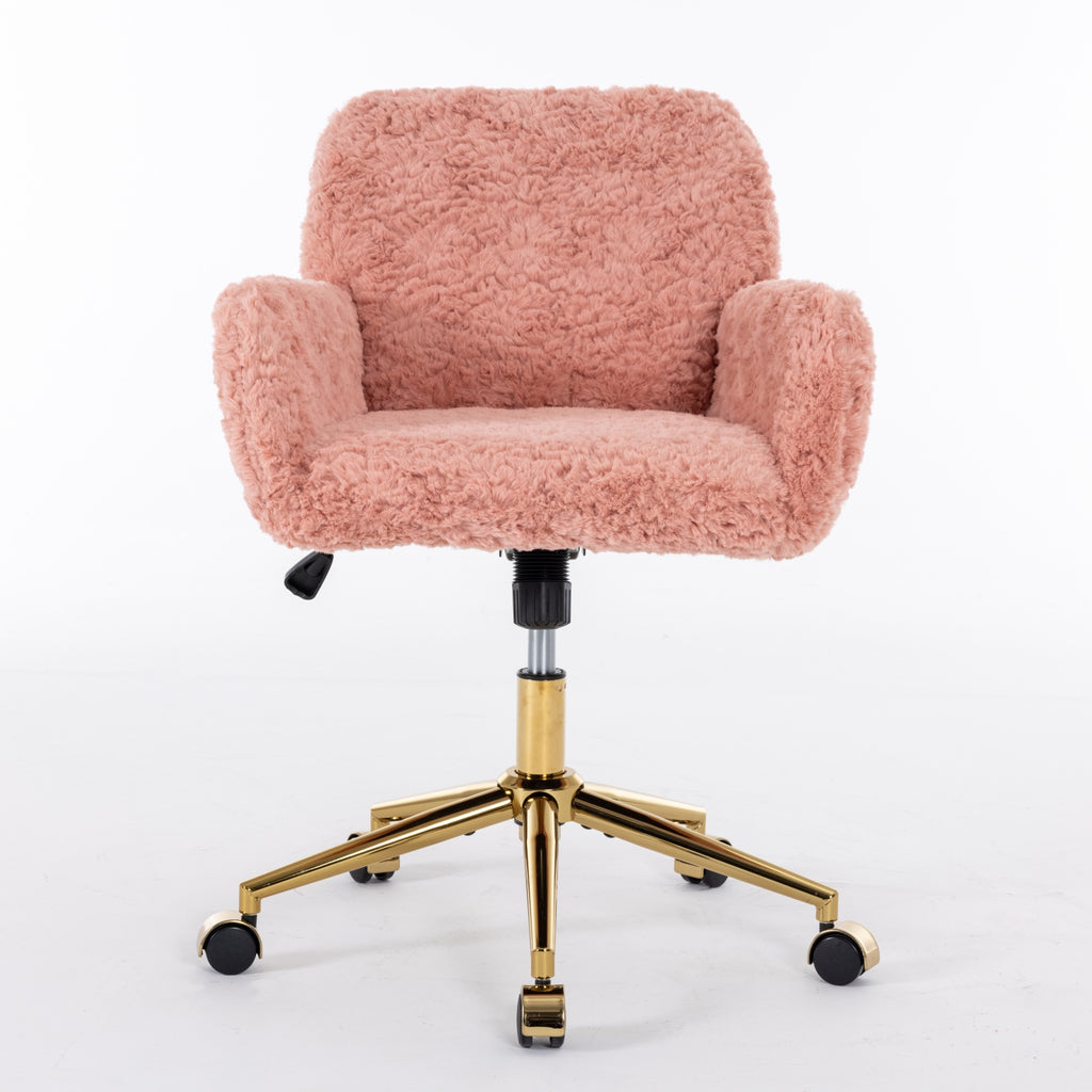 A&A Furniture Office Chair with Golden Metal Base