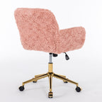 A&A Furniture Office Chair with Golden Metal Base