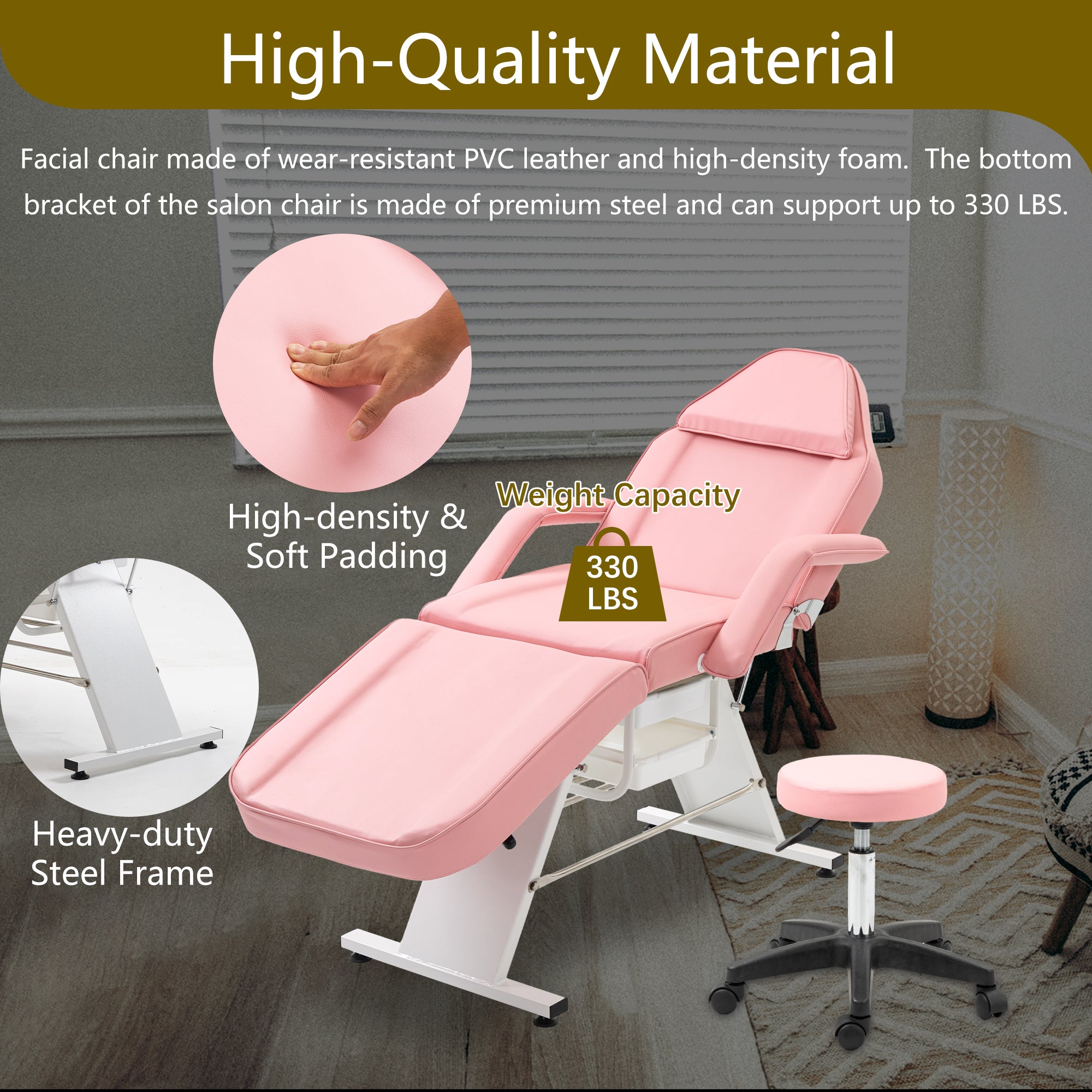 Massage Salon Tattoo Chair with Hydraulic Stool