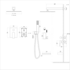 Shower System with Waterfall Tub Spout