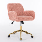 A&A Furniture Office Chair with Golden Metal Base
