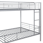 Full Over Full Metal Bunk Bed in Silver