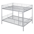 Full Over Full Metal Bunk Bed in Silver