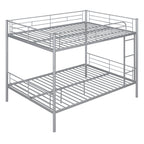 Full Over Full Metal Bunk Bed in Silver