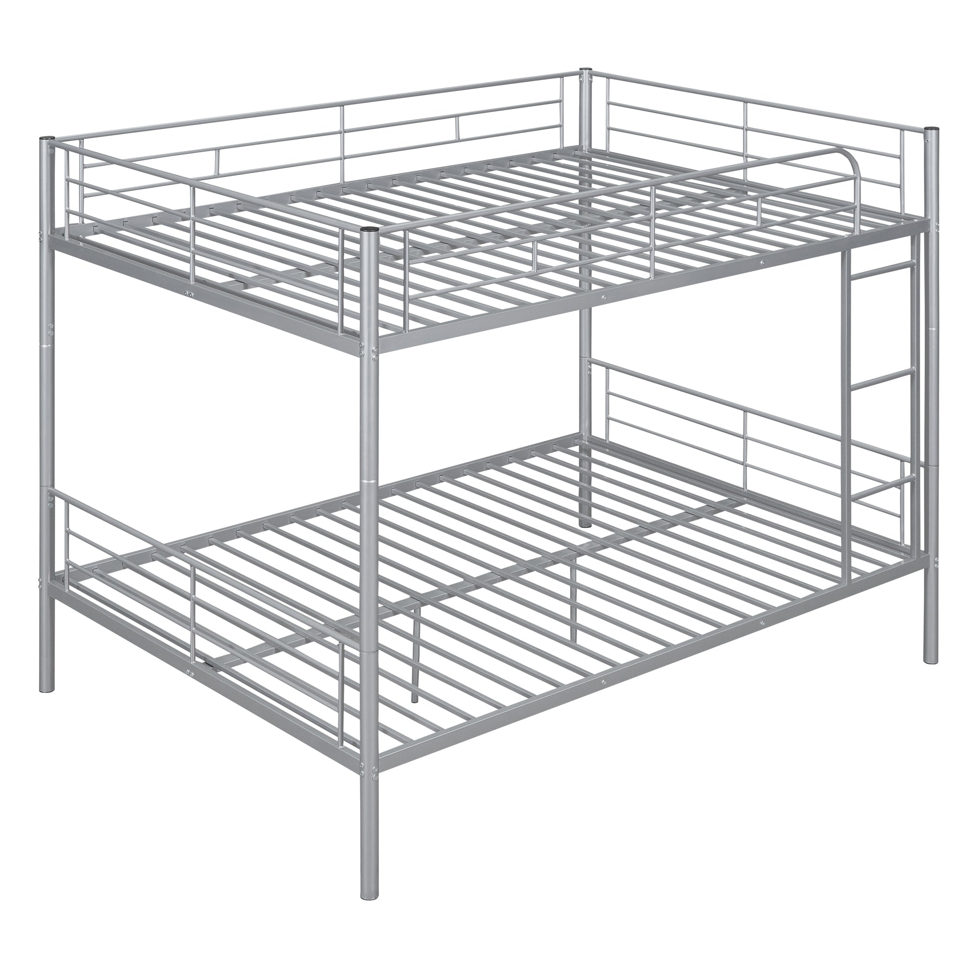 Full Over Full Metal Bunk Bed in Silver