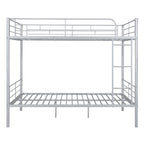 Full Over Full Metal Bunk Bed in Silver